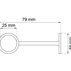 RÖRHÅLLARE 759Ö-25 KROM D25MM 2ST