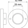 RÖRHÅLLARE 351-25 KROM D25MM 2ST
