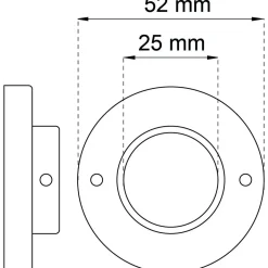 RÖRHÅLLARE 351-25 KROM D25MM 2ST