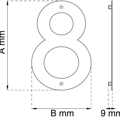 SIFFRA HOME 8 SVART 210X140MM