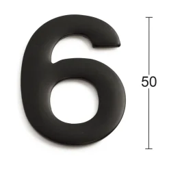 SIFFRA SJÄLVHÄFTANDE 6 SVART 50MM