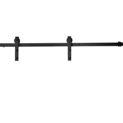 SKJUTDÖRRSBESLAG RETRO FRONT SVART 2M/100KG