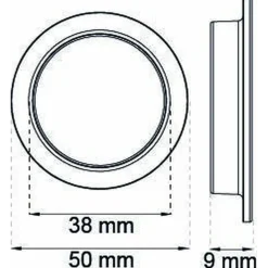 SKJUTDÖRRSHANDTAG 292 KROM D40MM 2ST