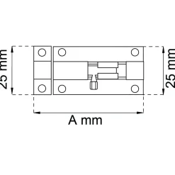 SKJUTREGEL 4539 KROM 75MM