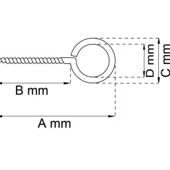 SKRUVÖGLA 1 EFZ 42X3,3MM 10ST