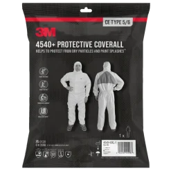 SKYDDSOVERALL 4540+ CE TYP 5/6 VIT MED BLÅ TRIANGEL XXL
