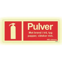 SKYLTBRAND PULVER EFTERLYSANDE ALUMIN 250X100MM