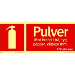 SKYLT BRANDSLÄCKARE PULVER 82-2666 250X100MM SUPERNOVA