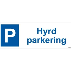SKYLTHYRD PARKERING ALUMINIUM 297X105MM