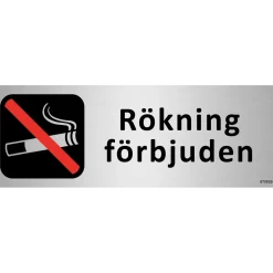 SKYLTRÖKNING FÖRBJUDEN ALUMINIUM 225X80MM