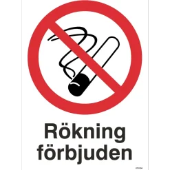 SKYLTRÖKNING FÖRBJUDEN PLAST 210X297MM