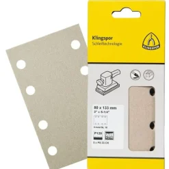SLIPPAPPER PS33BK 10HÅL DIY KARDB K240 115X230MM 5ST