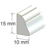 SMYGLIST VIT PLAST 10X15MM 200CM