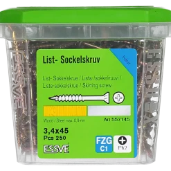 SOCKELSKRUV PH2 GULKROMATERAD 3,4X45 250ST