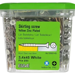 SOCKELSKRUV PH2 VITLACKERAD 3,4X45 250ST