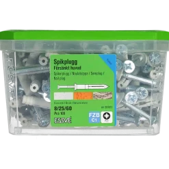 SPIKPLUGG MED FÖRSÄNKT KRAGE FZB 8X60 100ST