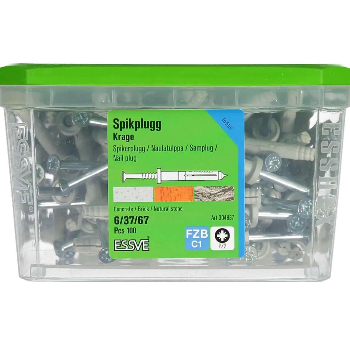 SPIKPLUGG MED KRAGE FZB 6X67 100ST
