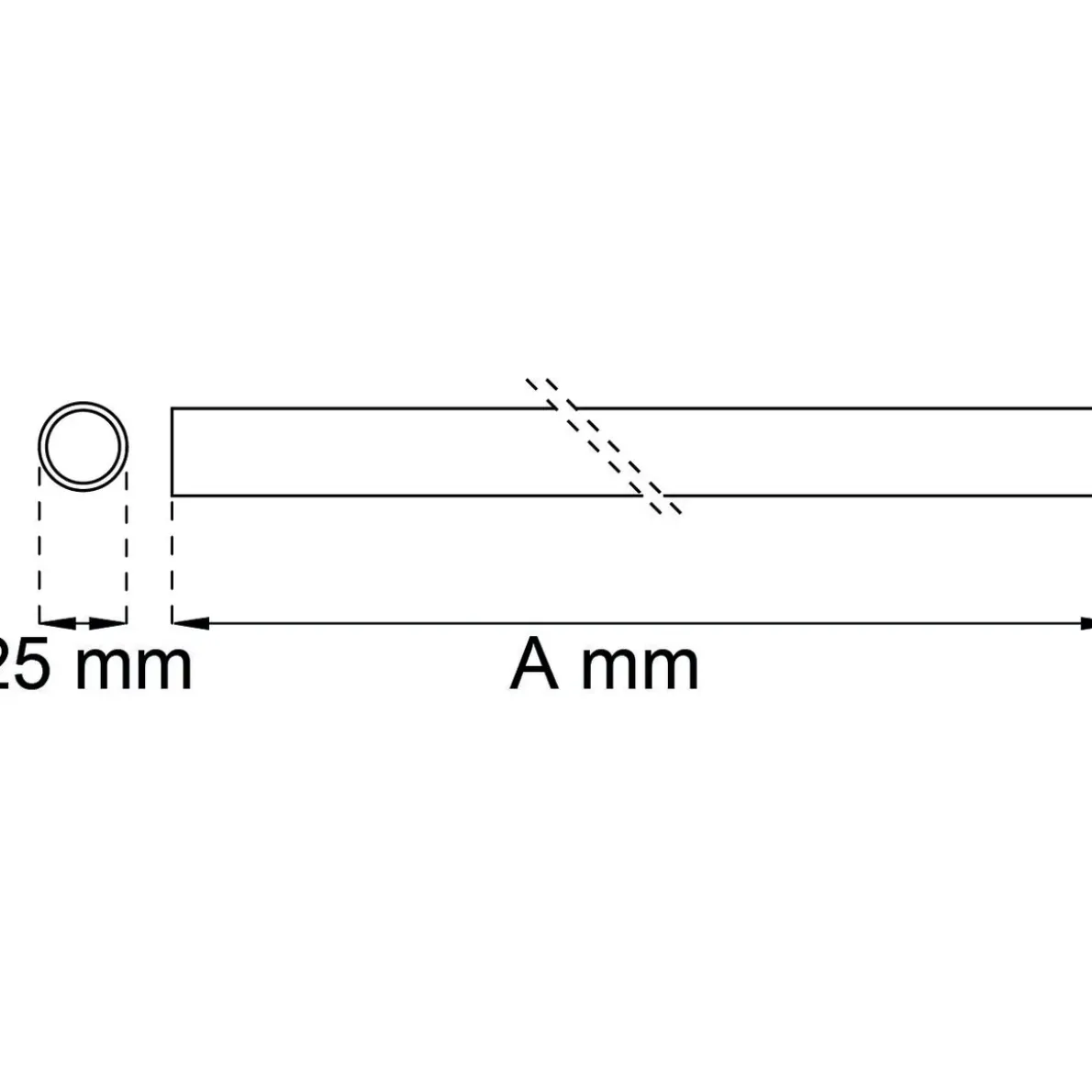 STENYLRÖR 1600 VIT D25X900MM