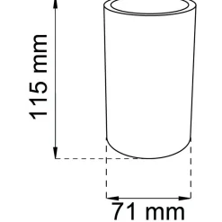 TANDBORSTMUGG MARBLE D71X115MM Ø71X115MM