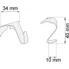 TAVELLISTKROK 1806 VIT 40MM 2ST
