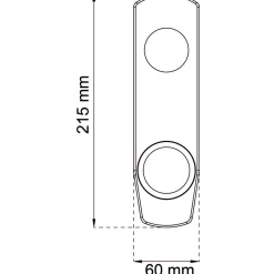 TÄCKSKYLT 60 B KROM 215X60MM 215X60MM