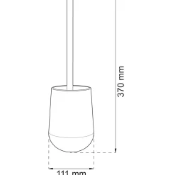 TOALETTBORSTHÅLLARE ACACIA SVART D111X370MM