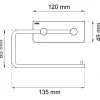 TOALETTPAPPERSHÅLLARE ANGLE VIT 100X135MM
