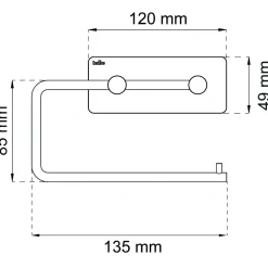 TOALETTPAPPERSHÅLLARE ANGLE VIT 100X135MM