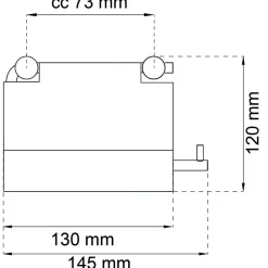 TOALETTPAPPERSHÅLLARE 1368 ML KROM 120X145MM