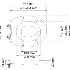 TOALETTSITS DUO VIT CC76-174MM