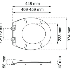 TOALETTSITS STANDARD VIT CC75-176MM