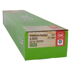 TRALLSKRUV BANDAD PH2 CORRSEAL 4,5X55 1000ST