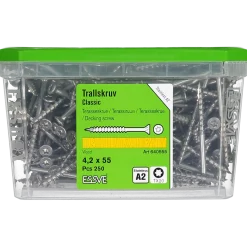 TRALLSKRUV CLASSIC ROSTFRI A2 TX20 4,2X55 250ST