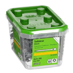 TRALLSKRUV CLASSIC ROSTFRI A2 TX20 4,2X55 250ST