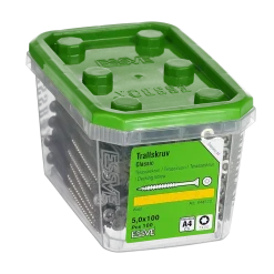 TRALLSKRUV CLASSIC ROSTFRI A4 SYRAFAST TX20 5,0X100 100ST