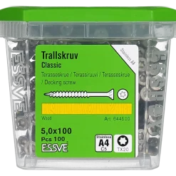 TRALLSKRUV CLASSIC ROSTFRI A4 SYRAFAST TX20 5,0X100 100ST