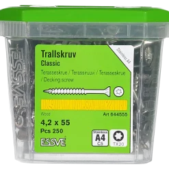 TRALLSKRUV CLASSIC ROSTFRI A4 SYRAFAST TX20 4,2X55 250ST