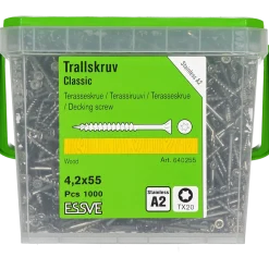 TRALLSKRUV CLASSIC ROSTFRI A2 TX20 4,2X55 1000ST