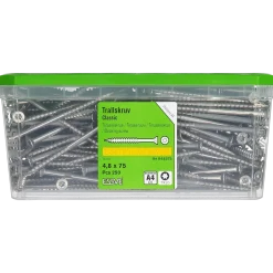 TRALLSKRUV CLASSIC ROSTFRI A4 SYRAFAST TX20 4,8X75 250ST