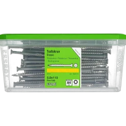 TRALLSKRUV CLASSIC ROSTFRI A4 SYRAFAST TX20 5,0X115 100ST