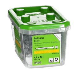 TRALLSKRUV CLASSIC ROSTFRI A2 TX20 4,2X42 250ST