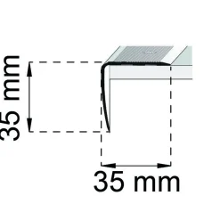 TRAPPKANTSLIST A41 RF 200CM 35X35MM