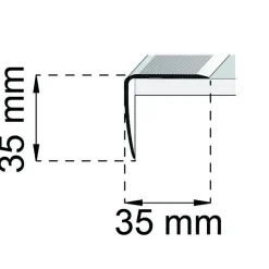TRAPPKANTSLIST SA41 RF 100CM 35X35MM