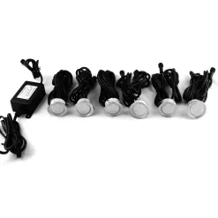 TRÄDGÅRDSBELYSNING DECKLIGHT 6PACKSET INKL TRAFO 5W