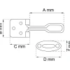 TRÅDHASP 5302 EFZ 67MM
