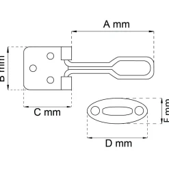 TRÅDHASP 5302 EFZ 67MM