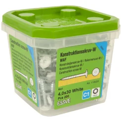 TRÄKONSTRUKTIONSSKRUV WAF FZB+ VIT RAL9010 4,0X30 200ST