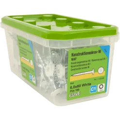TRÄKONSTRUKTIONSSKRUV WAF FZB+ VIT RAL9010 6,0X60 100ST