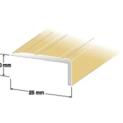 TRÖSKELLIST GULD 10X25MM 100CM