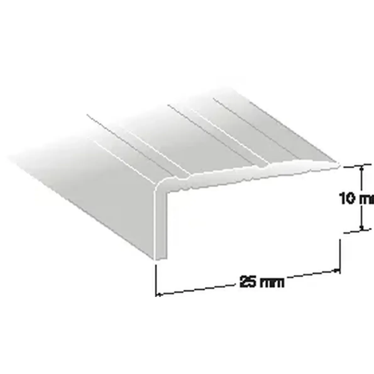 TRÖSKELLIST SILVER 10X25MM 200CM